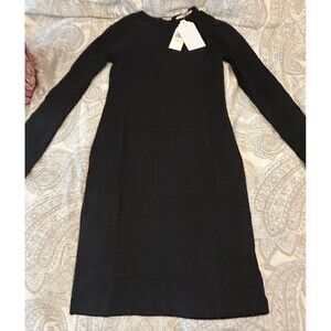 Band of the Free Black Long Sleeve Knit Bodycon Sweater Mini Dress Size medium